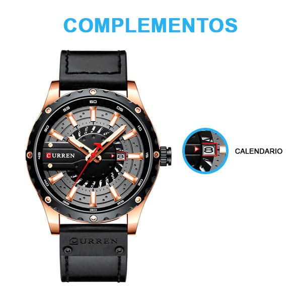 Reloj curren 8374 análogo – negro - Imagen 3