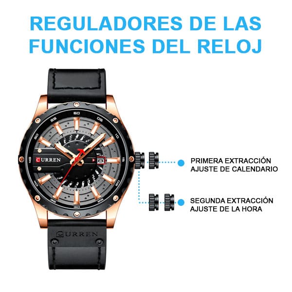 Reloj curren 8374 análogo – negro - Imagen 4