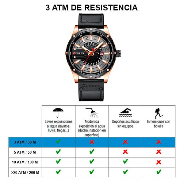 Reloj curren 8374 análogo – negro - Imagen 6