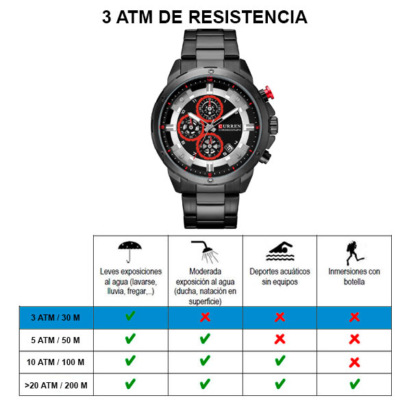 Reloj curren 8323 análogo – negro/rojo - Imagen 7