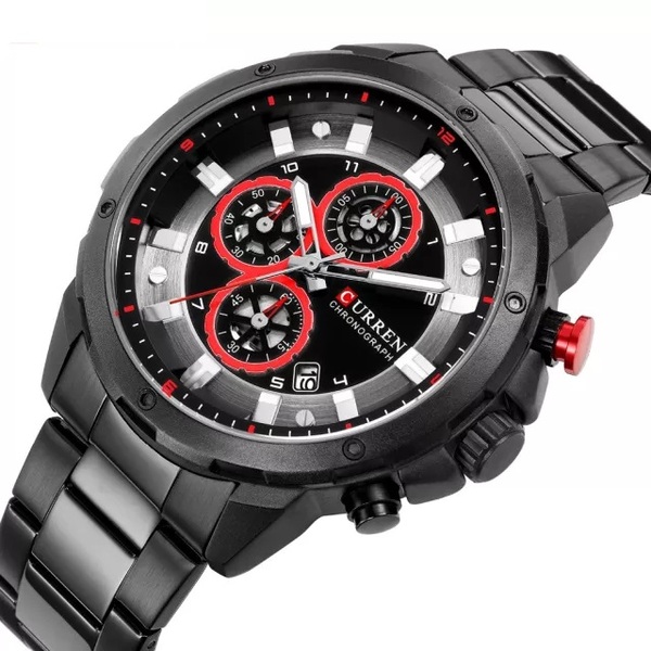 Reloj curren 8323 análogo – negro/rojo - Imagen 2
