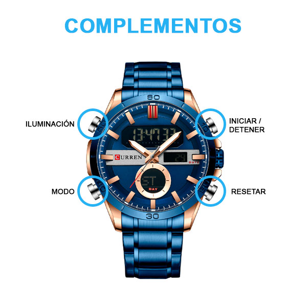 Reloj curren 8384 análogo – azul - Imagen 4