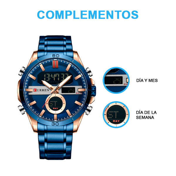 Reloj curren 8384 análogo – azul - Imagen 5
