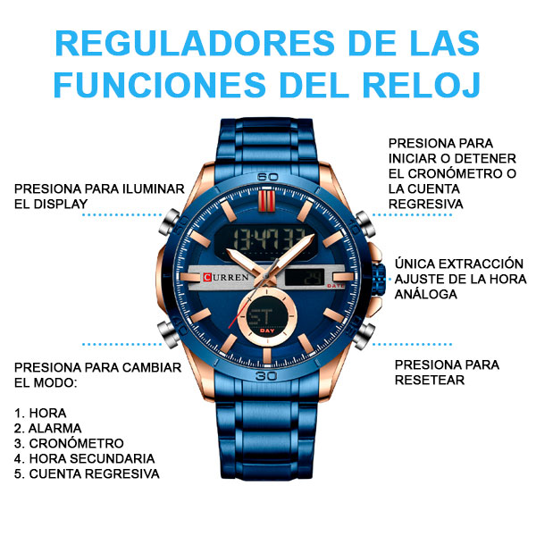 Reloj curren 8384 análogo – azul - Imagen 6