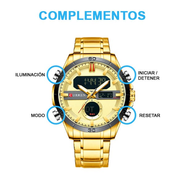 Reloj curren 8384 análogo – dorado - Imagen 4