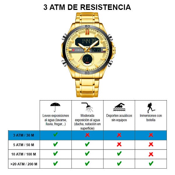 Reloj curren 8384 análogo – dorado - Imagen 9