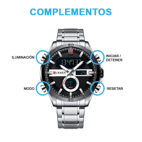 Reloj curren 8384 análogo – plateado - Imagen 4
