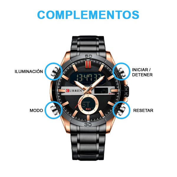 Reloj curren 8384 análogo – negro - Imagen 4
