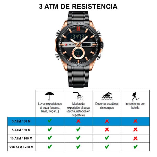 Reloj curren 8384 análogo – negro - Imagen 8