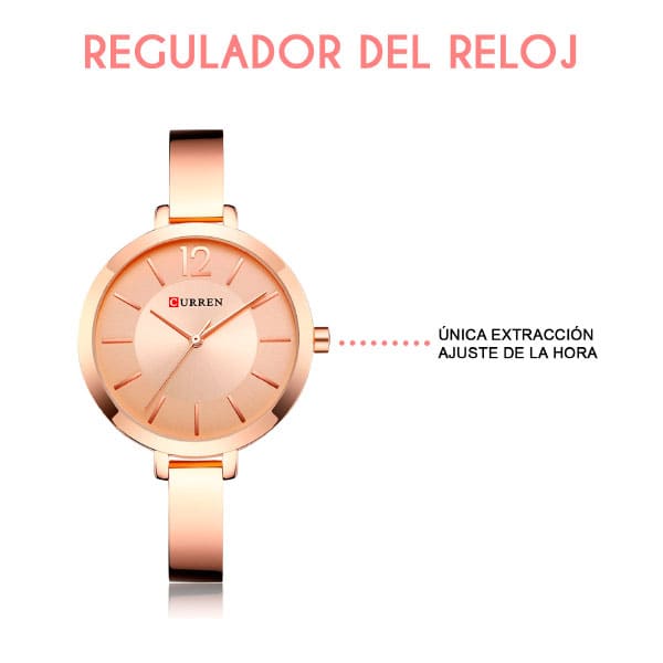 Reloj curren 9012 análogo – rosa - Imagen 4