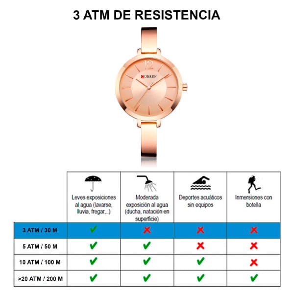 Reloj curren 9012 análogo – rosa - Imagen 6