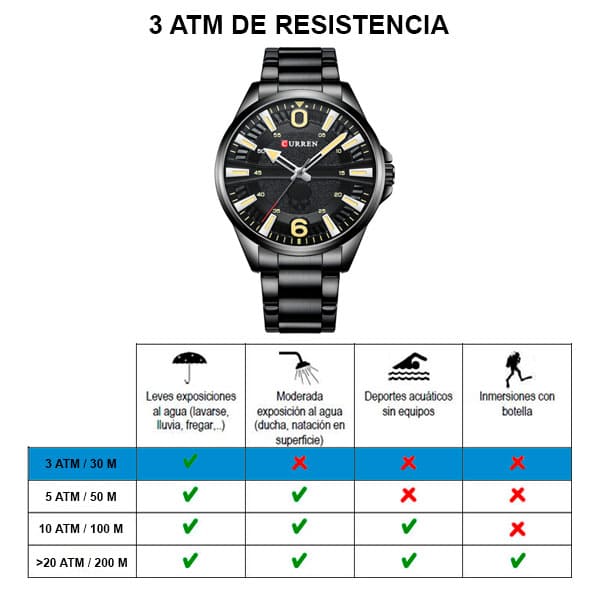 Reloj curren 8389 análogo – negro - Imagen 6