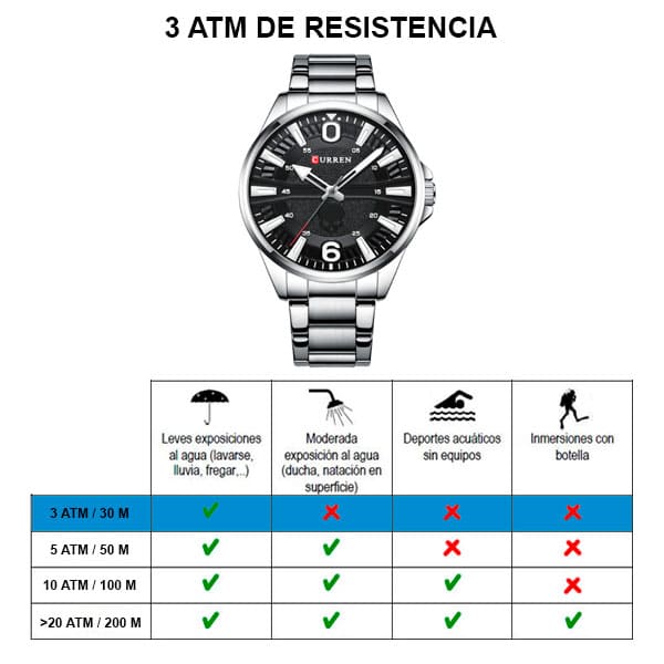 Reloj curren 8389 análogo – plateado - Imagen 7