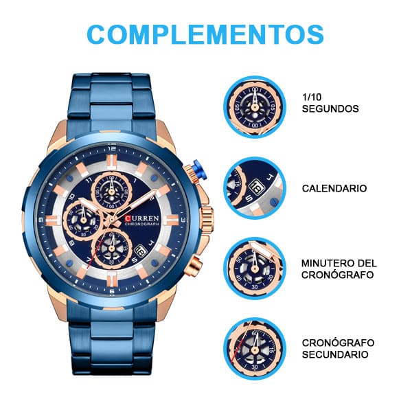 Reloj curren 8323 análogo – azul - Imagen 5
