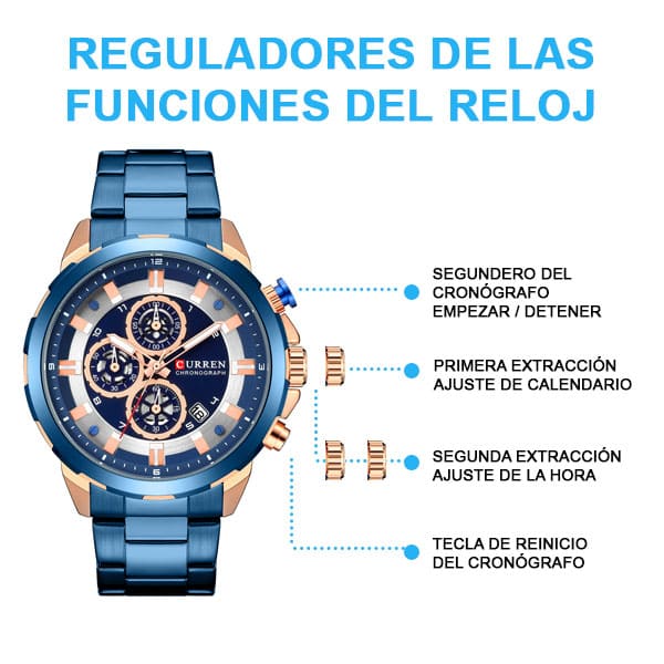 Reloj curren 8323 análogo – azul - Imagen 4
