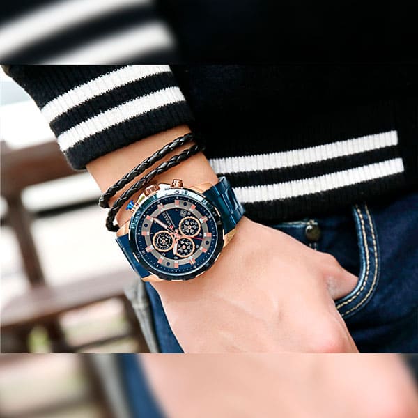 Reloj curren 8323 análogo – azul - Imagen 6