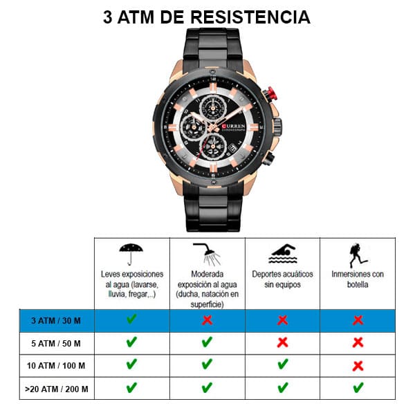 Reloj curren 8323 análogo – negro/dorado - Imagen 7