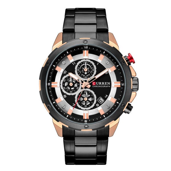 Reloj curren 8323 análogo – negro/dorado