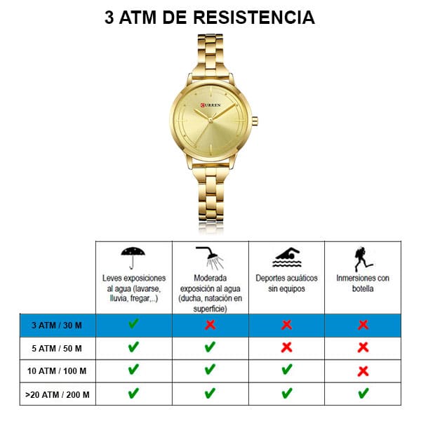 Reloj curren 9019 análogo – dorado - Imagen 7