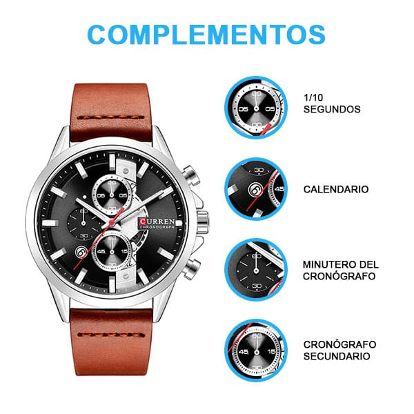 Reloj curren 8325 análogo – café claro - Imagen 3