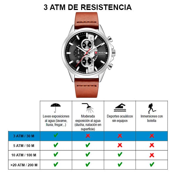 Reloj curren 8325 análogo – café claro - Imagen 6