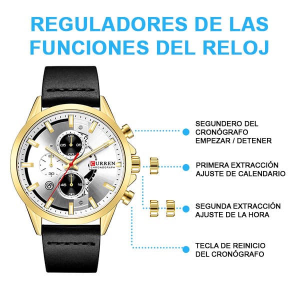 Reloj curren 8325 análogo – negro - Imagen 4