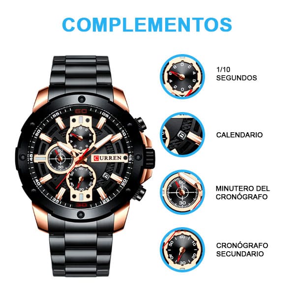 Reloj curren 8336 análogo – negro - Imagen 4