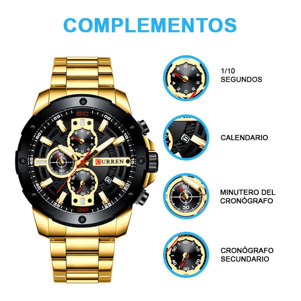 Reloj curren 8336 análogo – dorado - Imagen 4