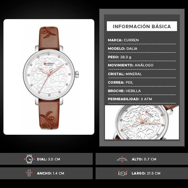 Reloj curren 9046 análogo – café - Imagen 7