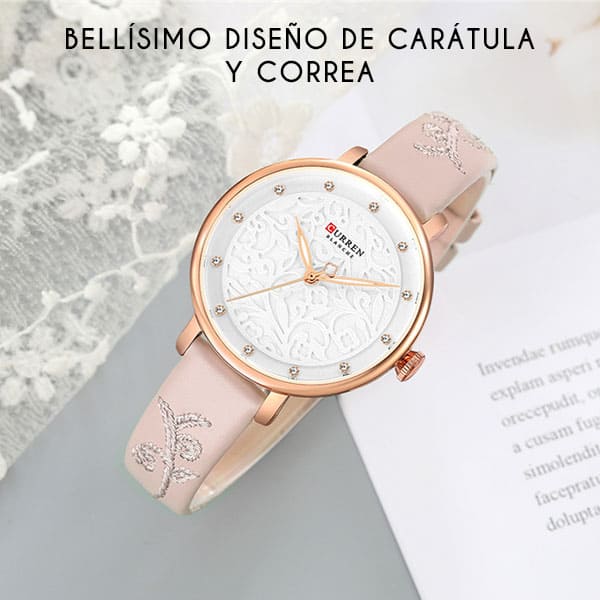 Reloj curren 9046 análogo – rosado - Imagen 4