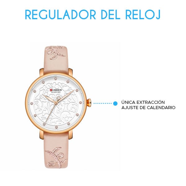 Reloj curren 9046 análogo – rosado - Imagen 3