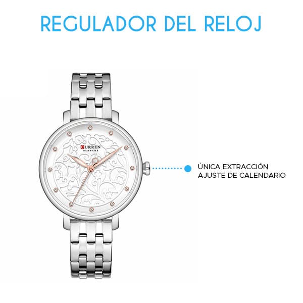 Reloj curren 9046 análogo – plateado - Imagen 4