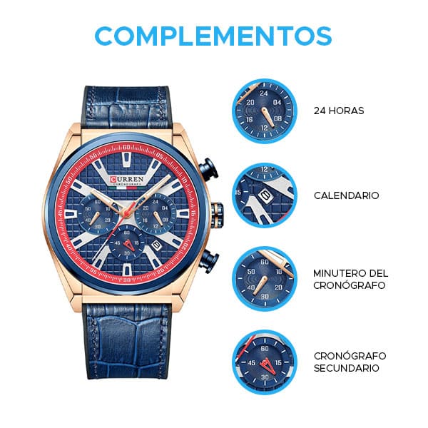 Reloj curren 8392 análogo – dorado - Imagen 3