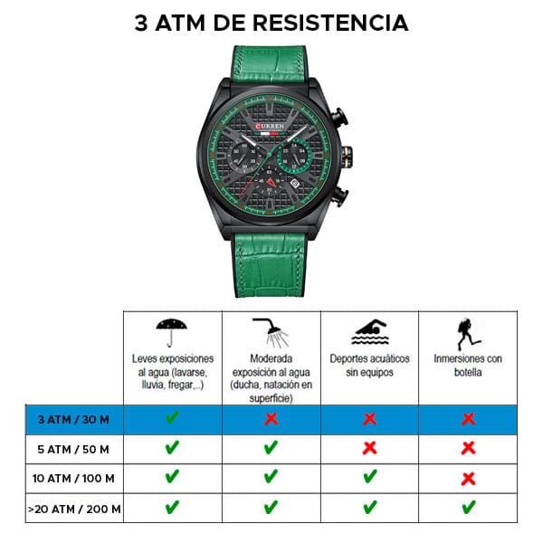 Reloj curren 8392 análogo – verde - Imagen 6