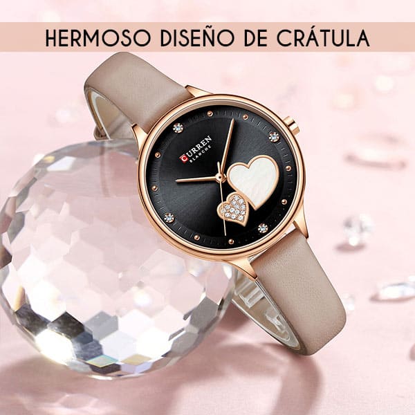 Reloj curren 9077 análogo – rosa palo - Imagen 4
