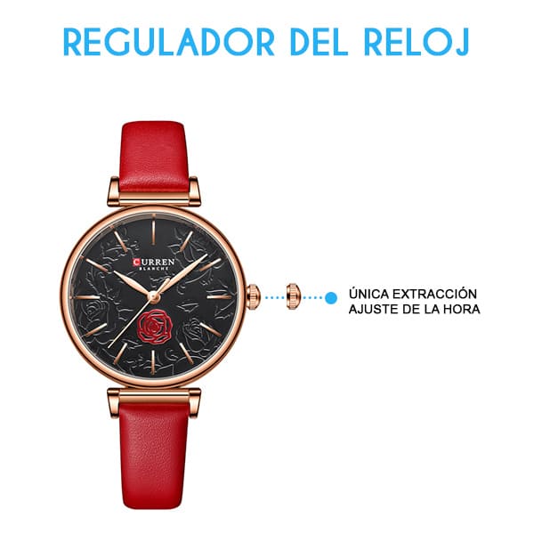 Reloj curren 9078 análogo – rojo - Imagen 4