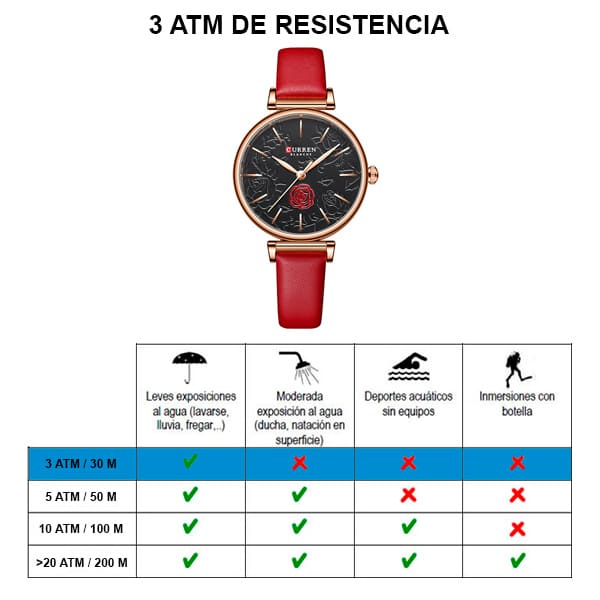 Reloj curren 9078 análogo – rojo - Imagen 7