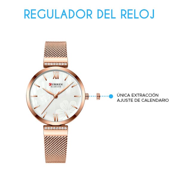 Reloj curren 9067 análogo – rosado - Imagen 4