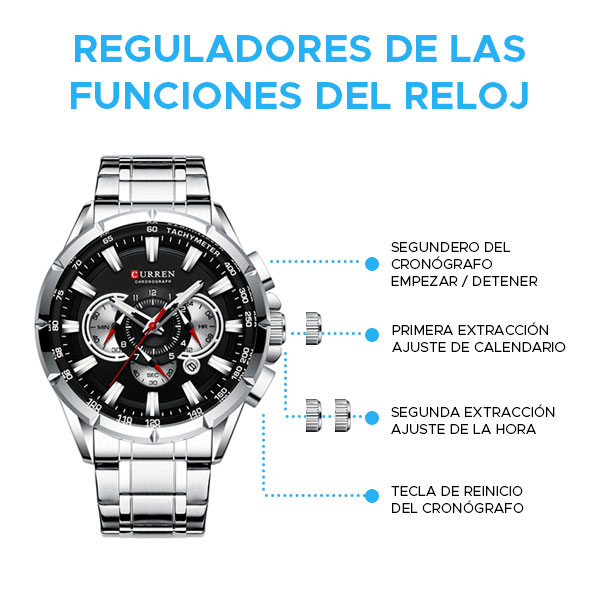 Reloj curren 8363 análogo – plateado - Imagen 4