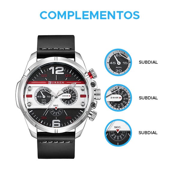 Reloj curren 8259 análogo – negro - Imagen 4