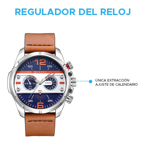Reloj curren 8259 análogo – café / azul - Imagen 4