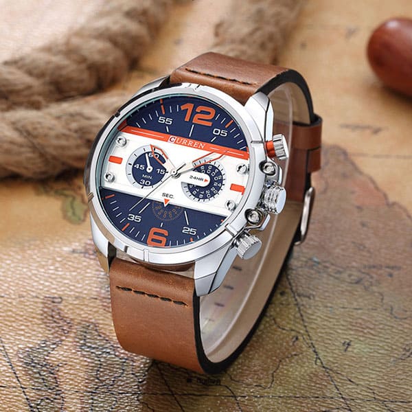 Reloj curren 8259 análogo – café / azul - Imagen 2