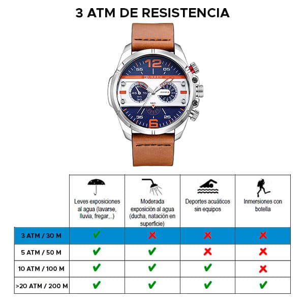 Reloj curren 8259 análogo – café / azul - Imagen 6