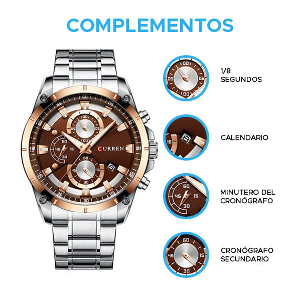 Reloj curren 8360 análogo – plateado - Imagen 3