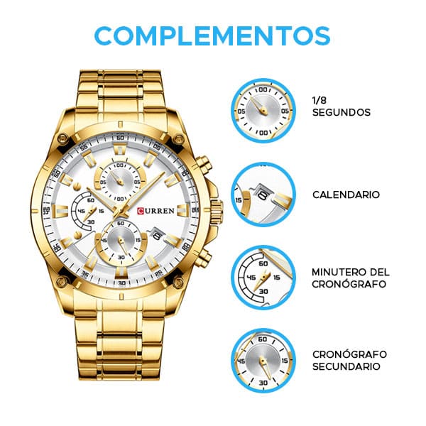 Reloj curren 8360 análogo – dorado - Imagen 3