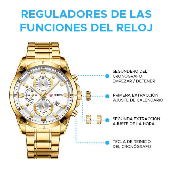 Reloj curren 8360 análogo – dorado - Imagen 4