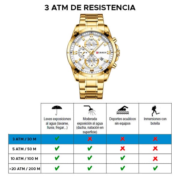 Reloj curren 8360 análogo – dorado - Imagen 5