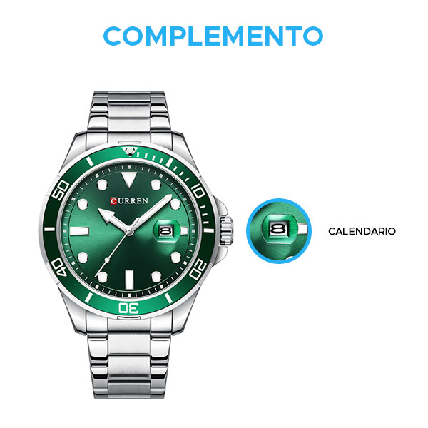 Reloj curren 8388 análogo – verde 🔥🏷️ - Imagen 3