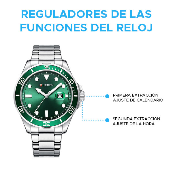 Reloj curren 8388 análogo – verde 🔥🏷️ - Imagen 4