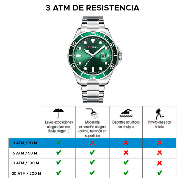 Reloj curren 8388 análogo – verde 🔥🏷️ - Imagen 6